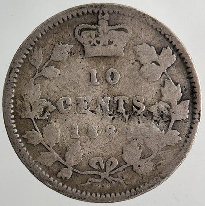 1888 Canada 10 Cents Silver Coin | Collectable Grade | a6505