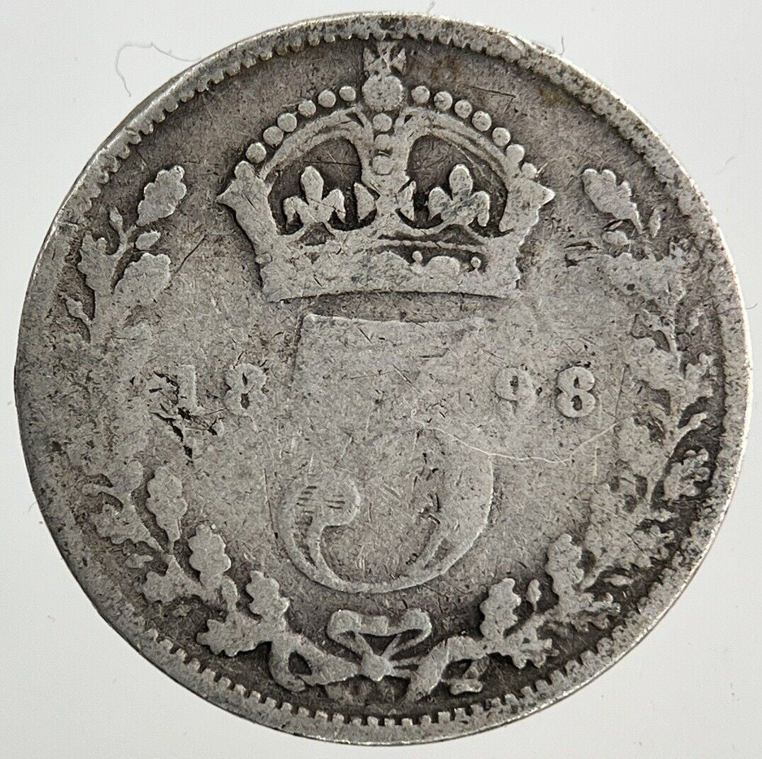 1898 Victoria Threepence Silver Coin | Collectable Grade