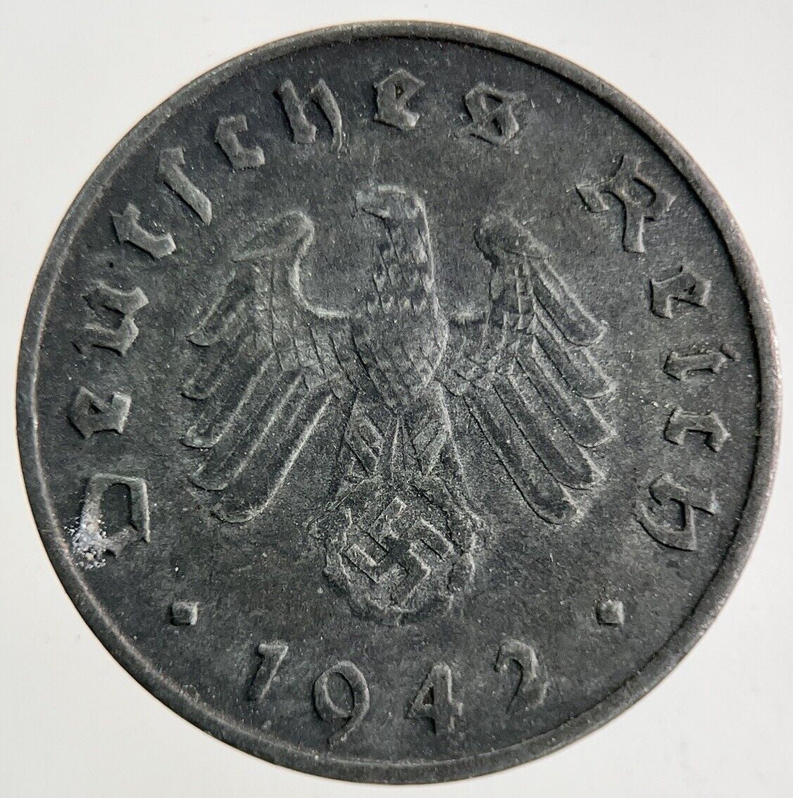 1942 - J Germany Nazi 10 Pfennig Coin | Fine Collectable Grade