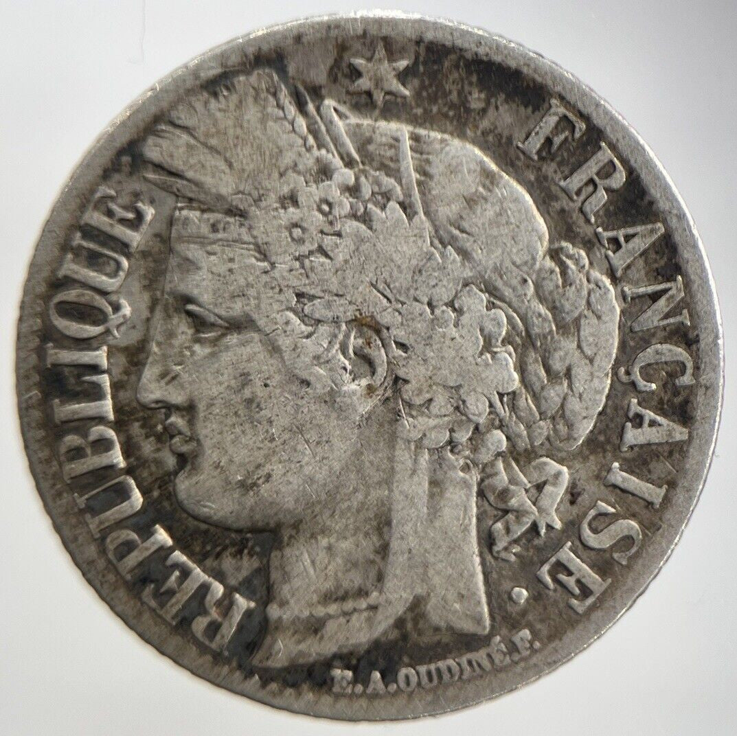 1849 - A France 1 One Franc | French Silver Coin | Fair Grade