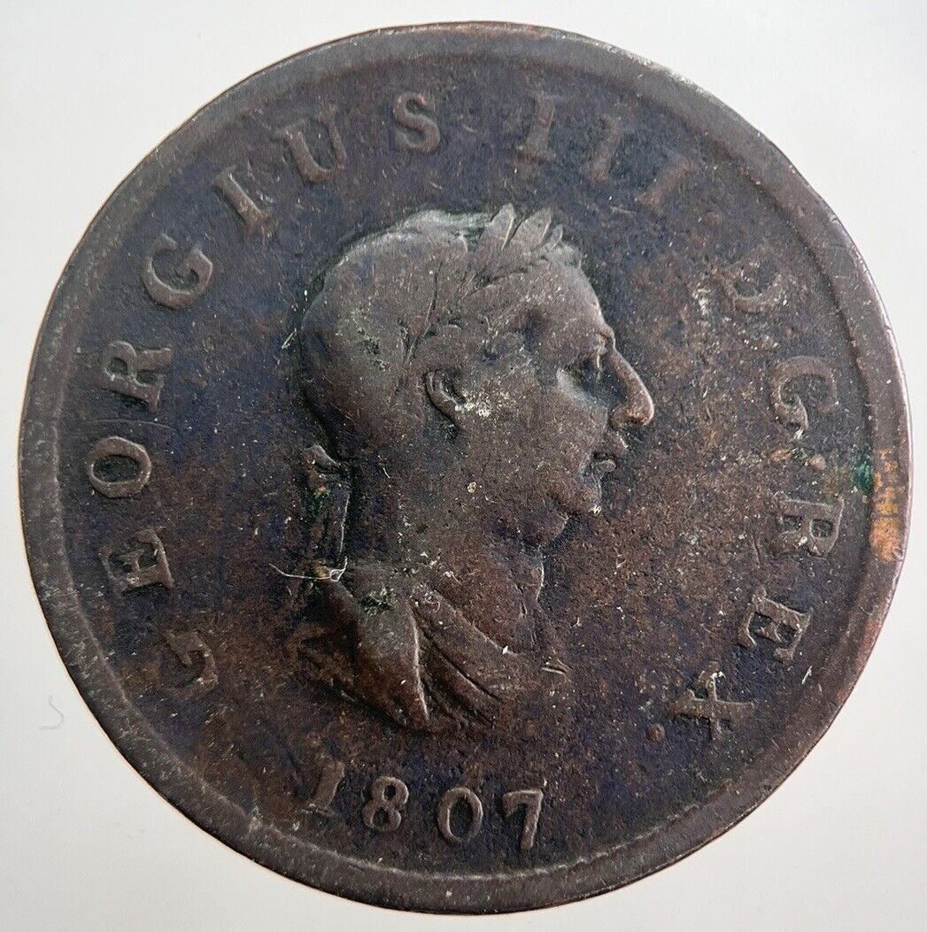 1807 George III 3rd Half - Penny Coin | Collectable Grade | a4187