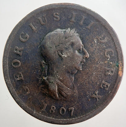1807 George III 3rd Half - Penny Coin | Collectable Grade | a4187