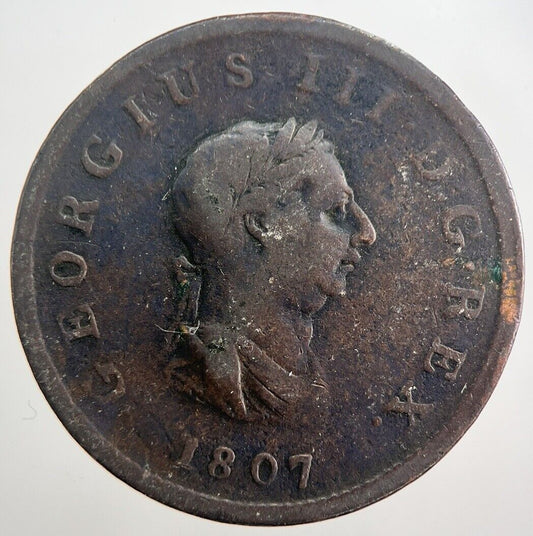 1807 George III 3rd Half - Penny Coin | Collectable Grade | a4187