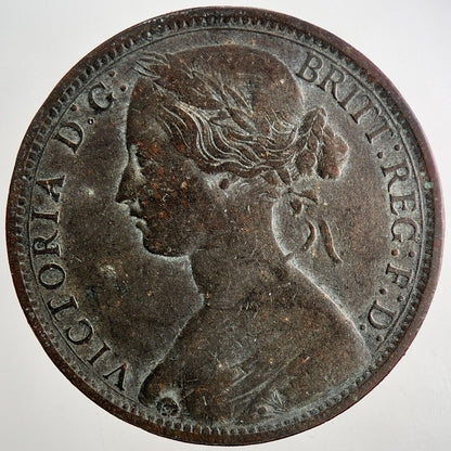 1863 Victoria One Penny Coin | Fine Collectable Grade | a9444