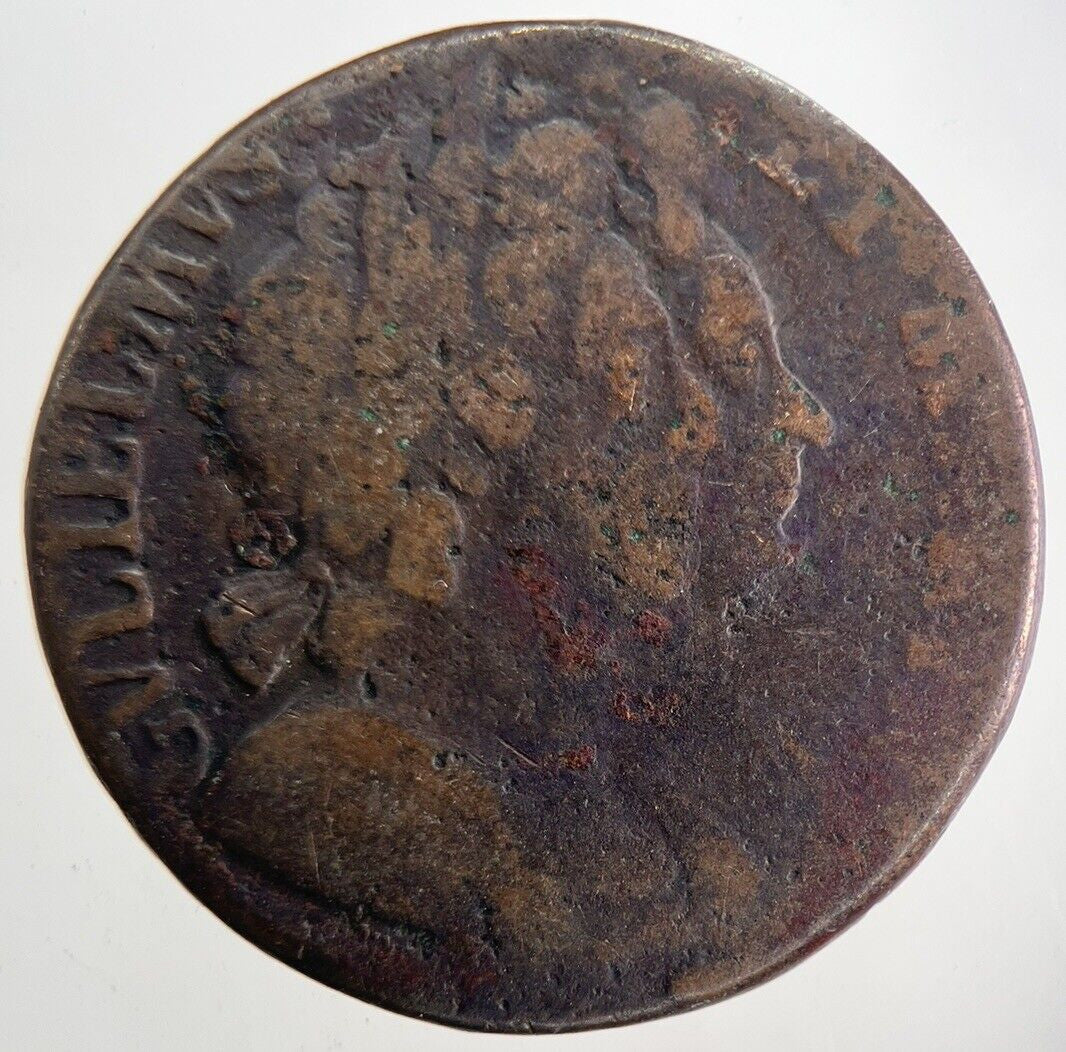 1697 William III 3rd & Mary Half - Penny Coin | Collectable Grade | a9889