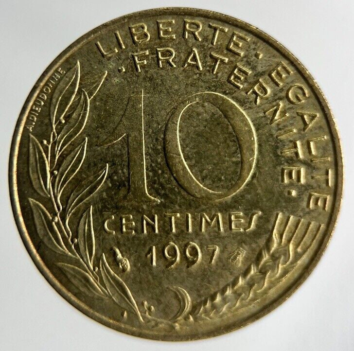 1997 France 10 Centimes Coin | Fine Collectable Grade