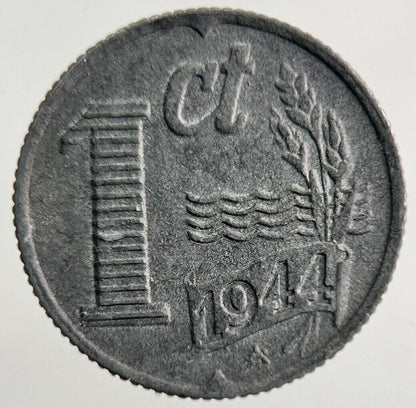 1944 Netherlands 1 Cent Coin | Fine Collectable Grade