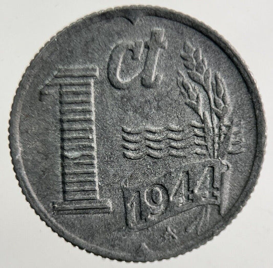 1944 Netherlands 1 Cent Coin | Fine Collectable Grade