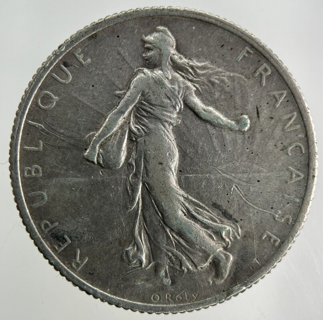 1917 France 2 Francs Silver Coin | Fine Collectable Grade