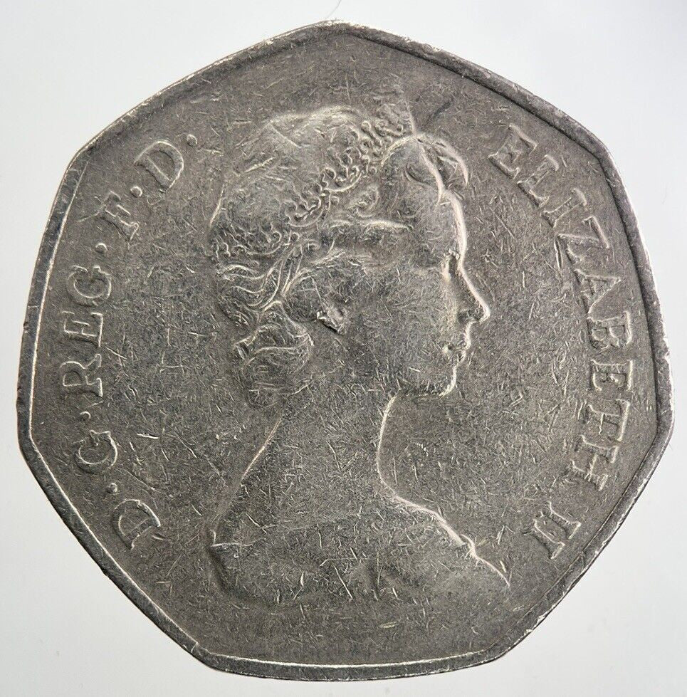 1973 Elizabeth II 2nd 50p 50 Fifty - Pence Coin | Fine Collectable Grade