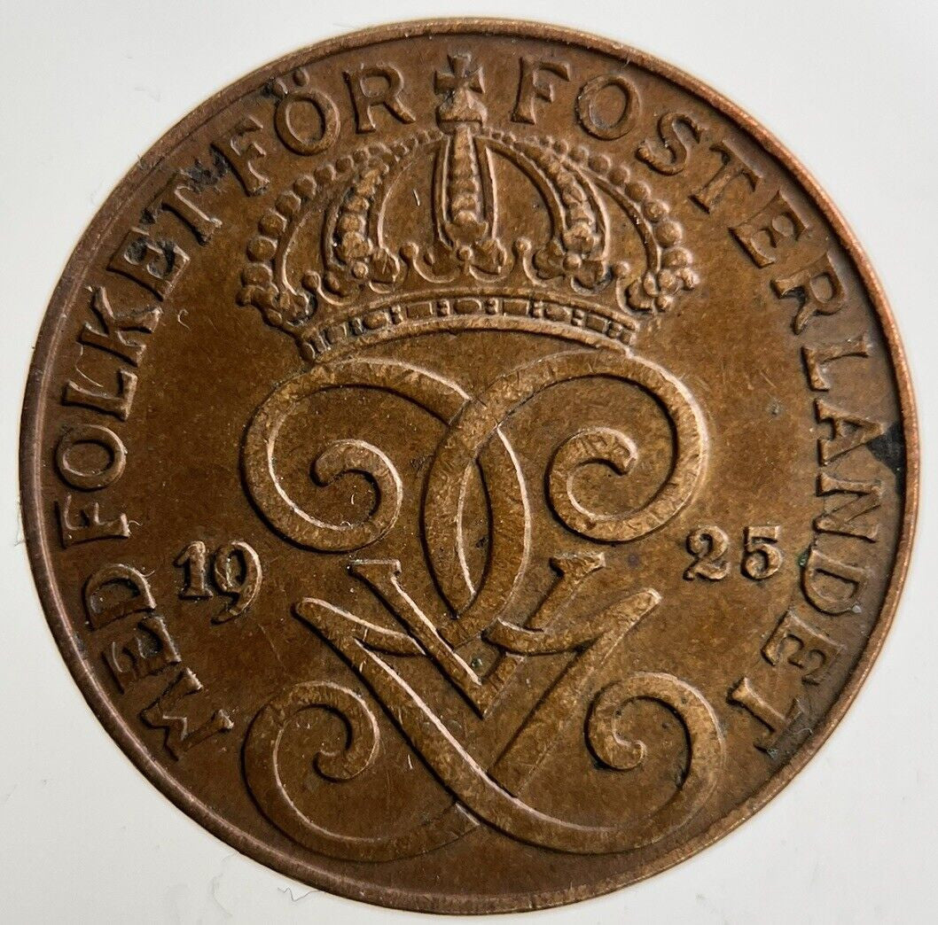 1925 Sweden 2 Ore Coin | Fine Collectable Grade