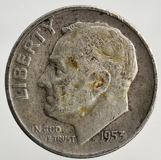 1953 - D US USA Roosevelt One Dime Silver Coin | Collectable Grade