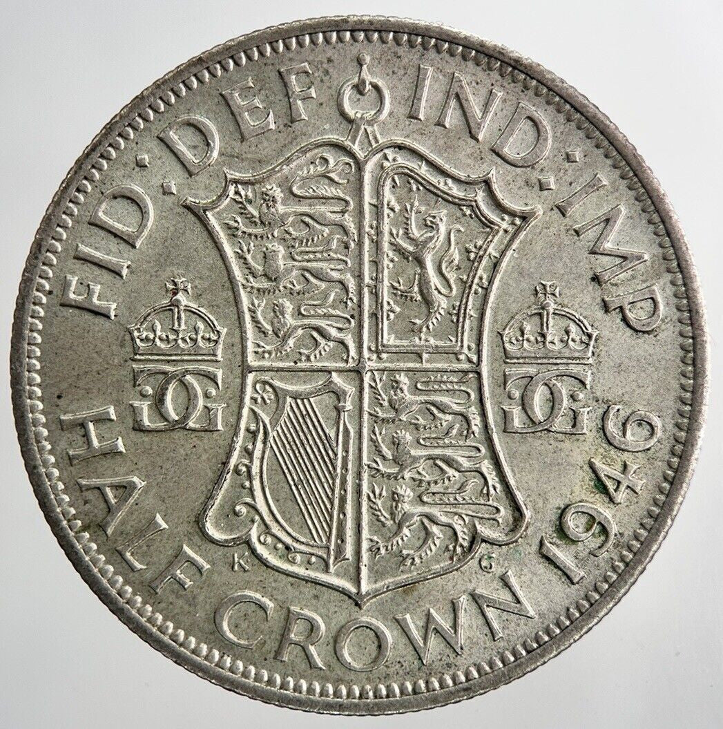 1946 George VI Half - Crown Silver Coin | Very High Grade