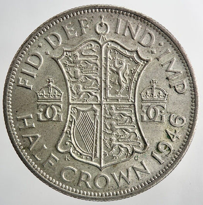 1946 George VI Half - Crown Silver Coin | Very High Grade