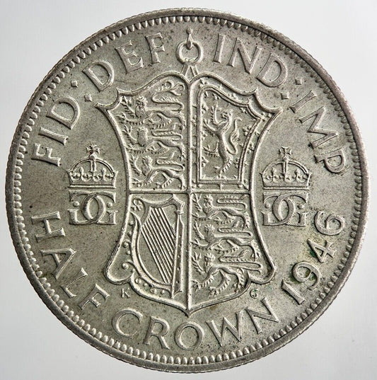 1946 George VI Half - Crown Silver Coin | Very High Grade