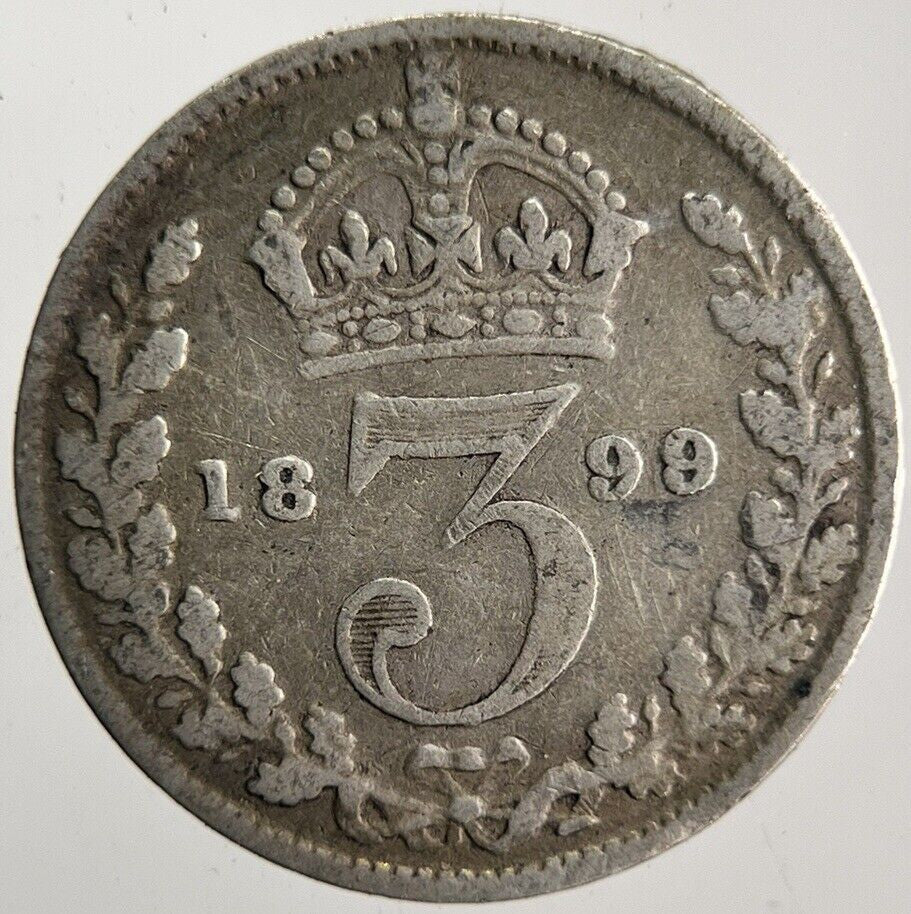 1899 Victoria Threepence Silver Coin | Collectable Grade | a4602