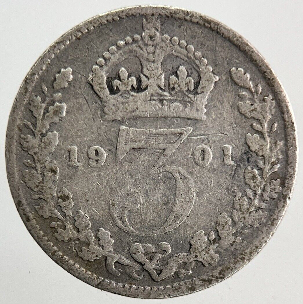 1901 Victoria Threepence Silver Coin | Collectable Grade