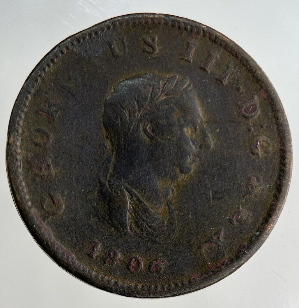 1806 George III 3rd Half-Penny Coin | Collectable Grade