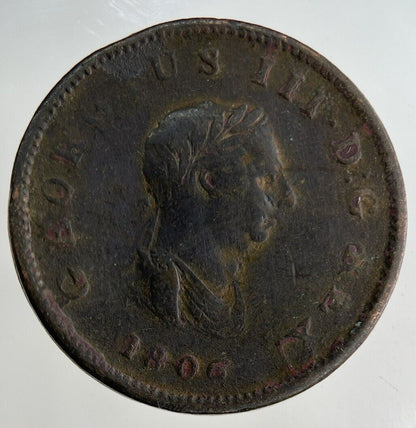 1806 George III 3rd Half-Penny Coin | Collectable Grade