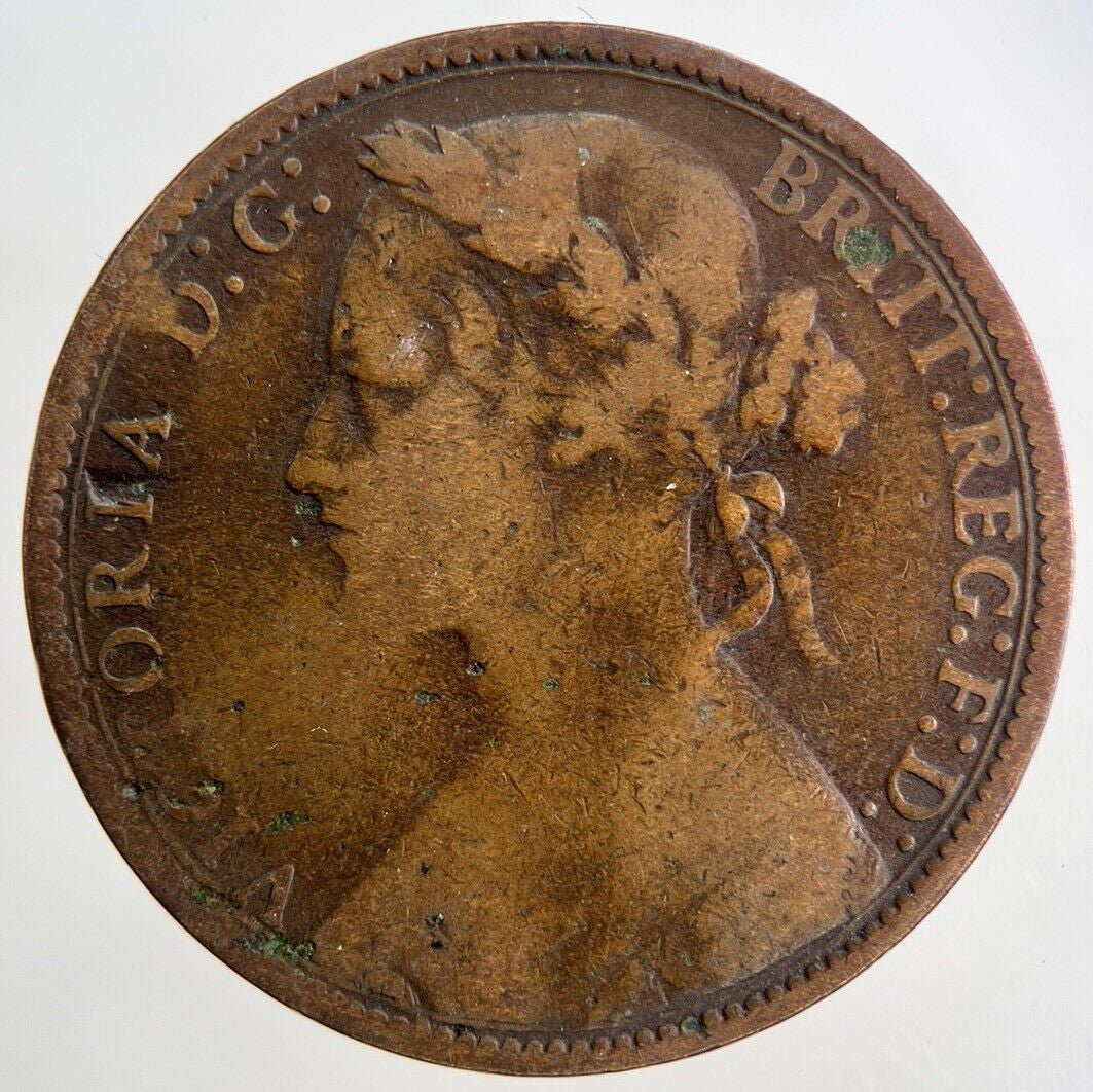 1876 - H Victoria One Penny Coin | Collectable Grade