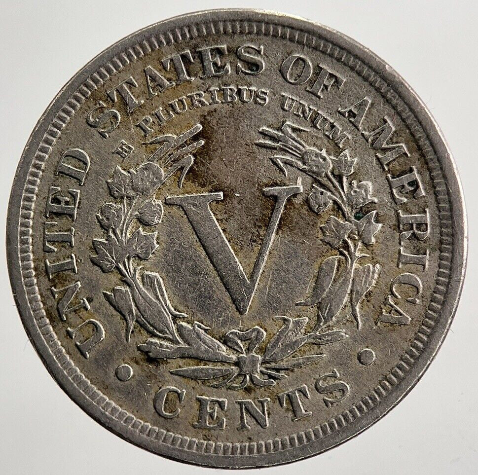 1910 US USA Liberty V 5 Cents Nickel Coin | Fine Collectable Grade | a5006