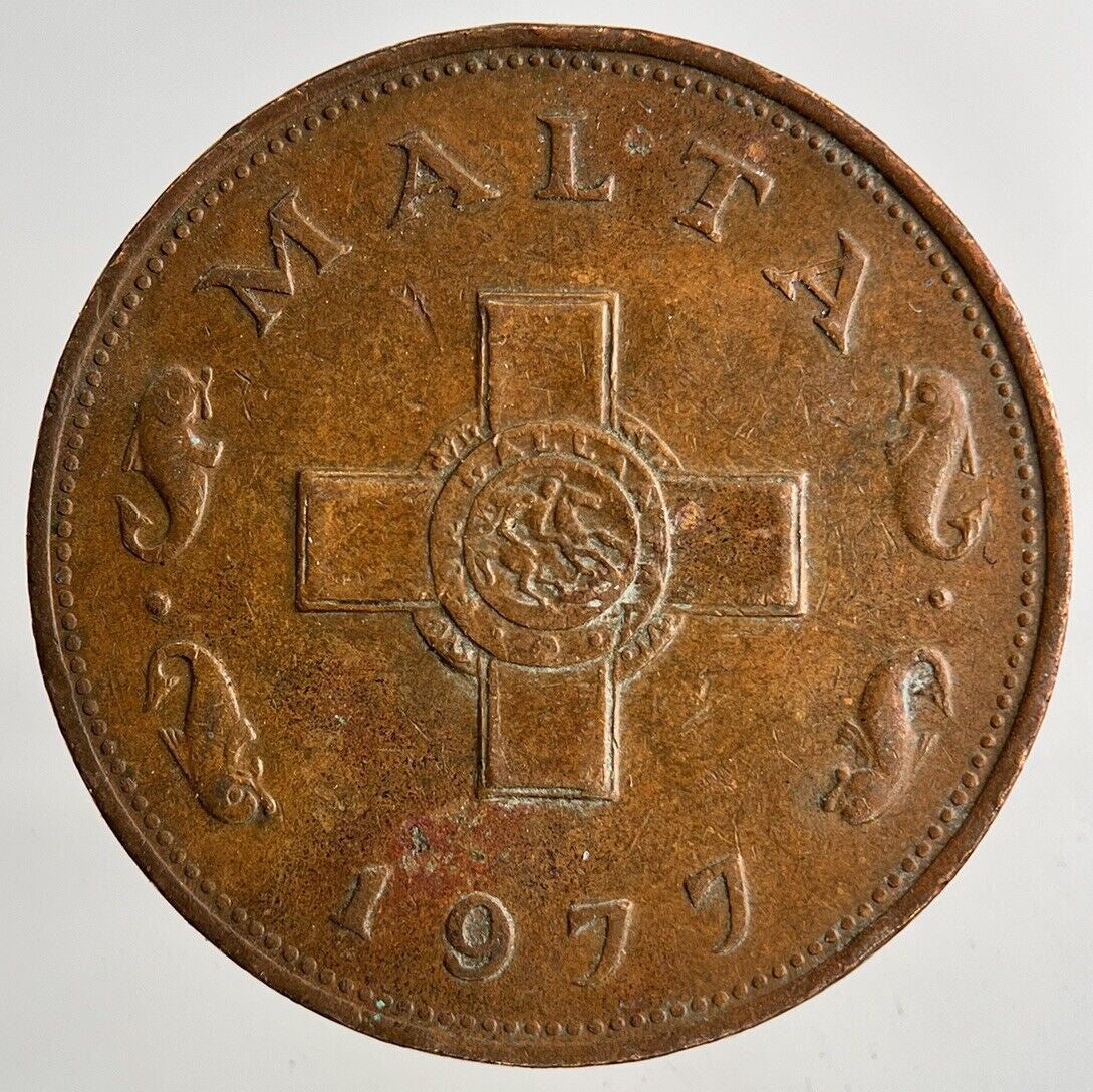 1977 Malta 1 Cent Coin | Fine Collectable Grade