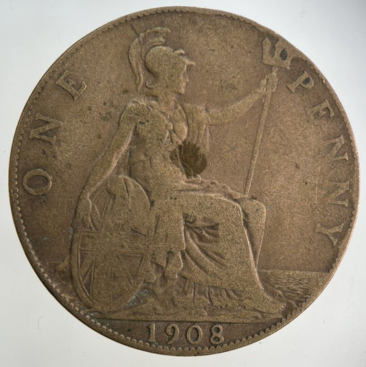 1908 Edward VII One Penny Coin | Collectable Grade