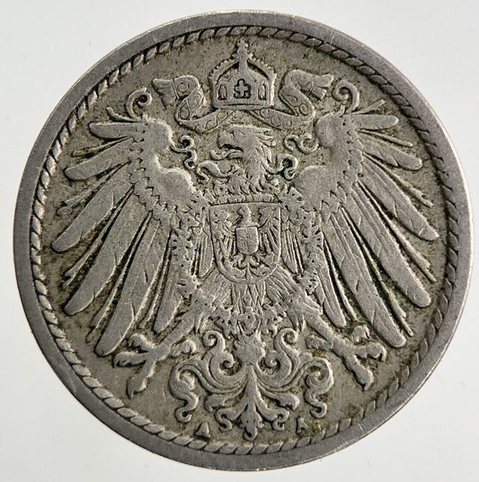 1908 Germany 5 Pfennig Coin | Fine Collectable Grade