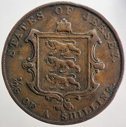 1861 Jersey One Twenty - Sixth 1/26 Shilling Coin | Very High Grade | a5629