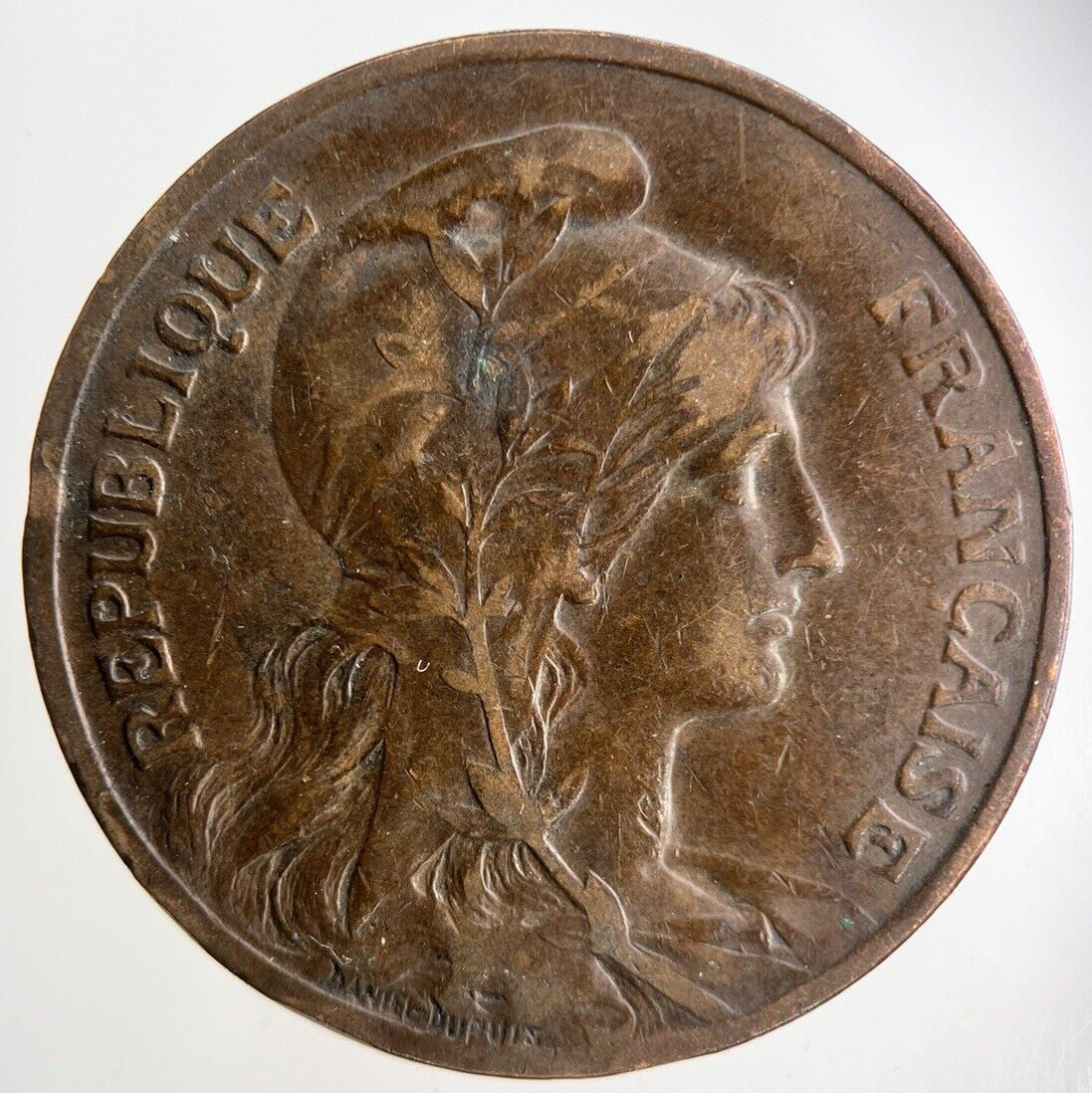 1908 France 10 Centimes Coin | Fine Collectable Grade