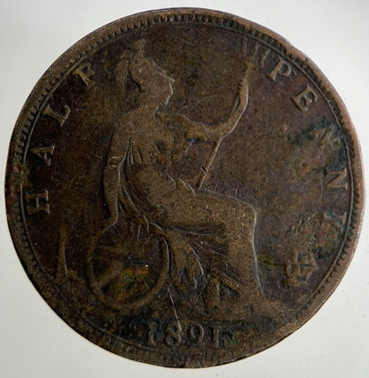 1891 Victoria Half - Penny Coin | Collectable Grade
