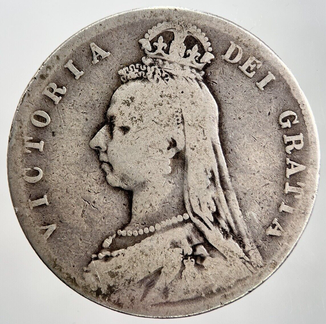 1889 Victoria Half - Crown Silver Coin | Collectable Grade