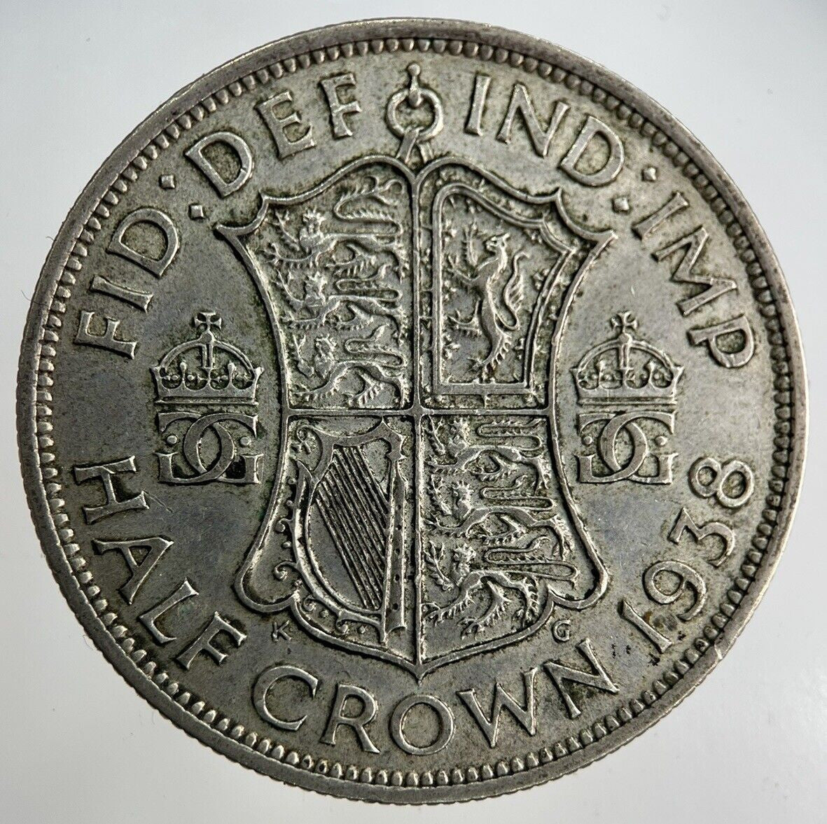 1938 George VI Half - Crown Silver Coin | Fine Collectable Grade