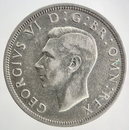 1943 George VI Half - Crown Silver Coin | Fine Collectable Grade