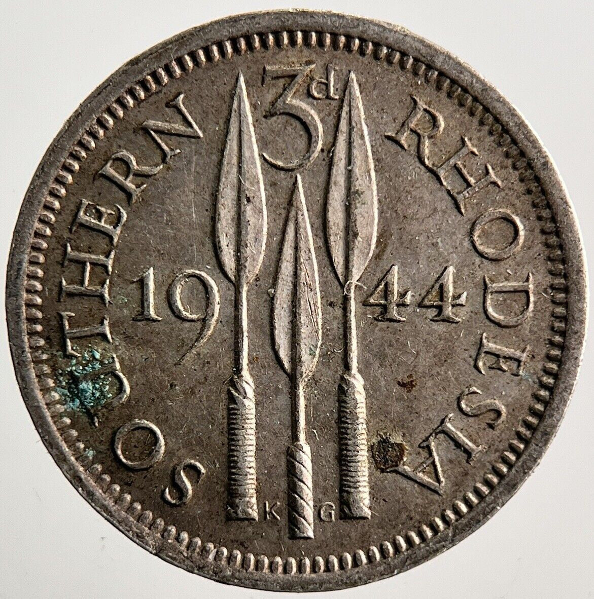 1944 Rhodesia Africa Threepence Silver Coin | Fine Collectable Grade | a3622
