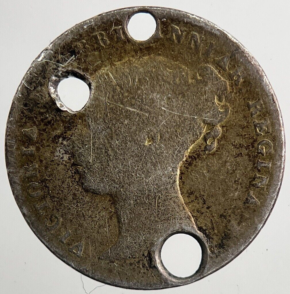 1864 Victoria Threepence Silver Coin | Fair Grade | a5570