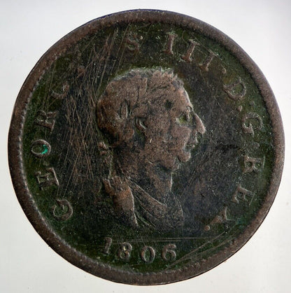 1806 George III 3rd Half - Penny Coin | Collectable Grade