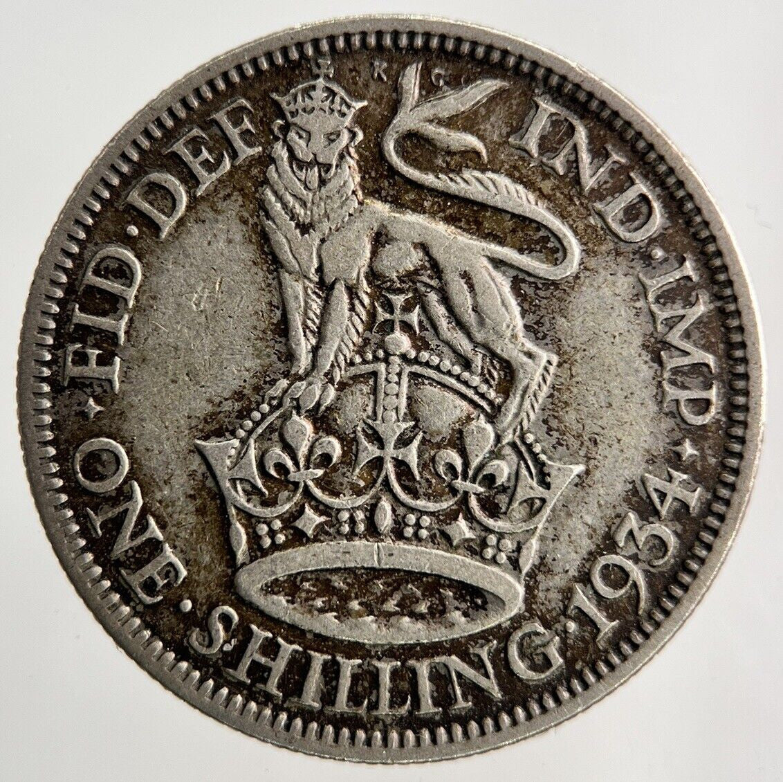 1934 George V Shilling Silver Coin | Fine Collectable Grade