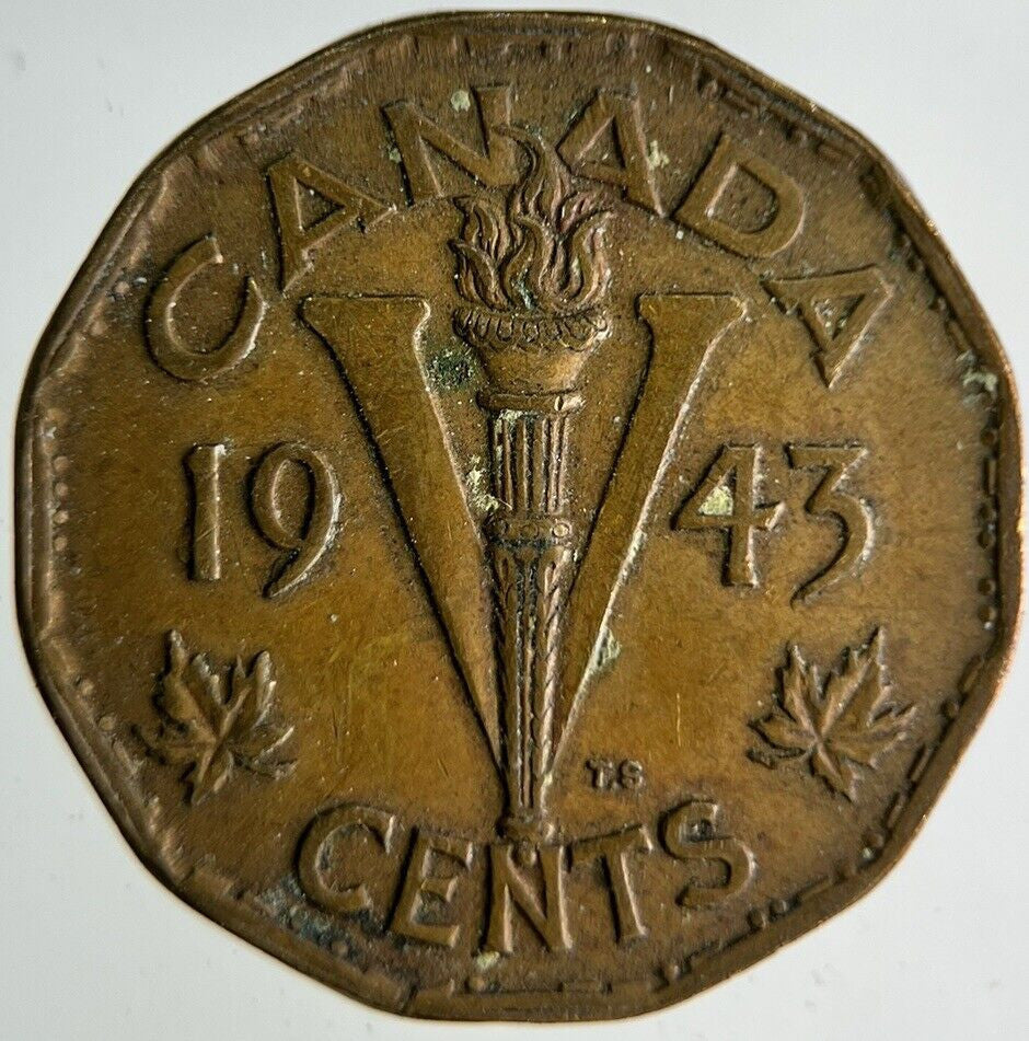 1943 Canada 5 Cents Coin | Fine Collectable Grade