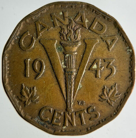 1943 Canada 5 Cents Coin | Fine Collectable Grade