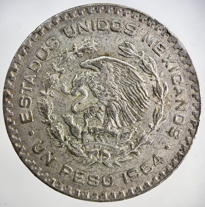 1964 Mexico Un 1 Peso Silver Coin | Fine Collectable Grade