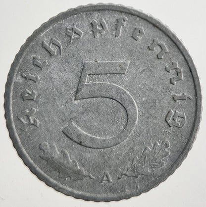 1940 - A Germany Nazi 5 Pfennig Coin | Very High Grade | a7785