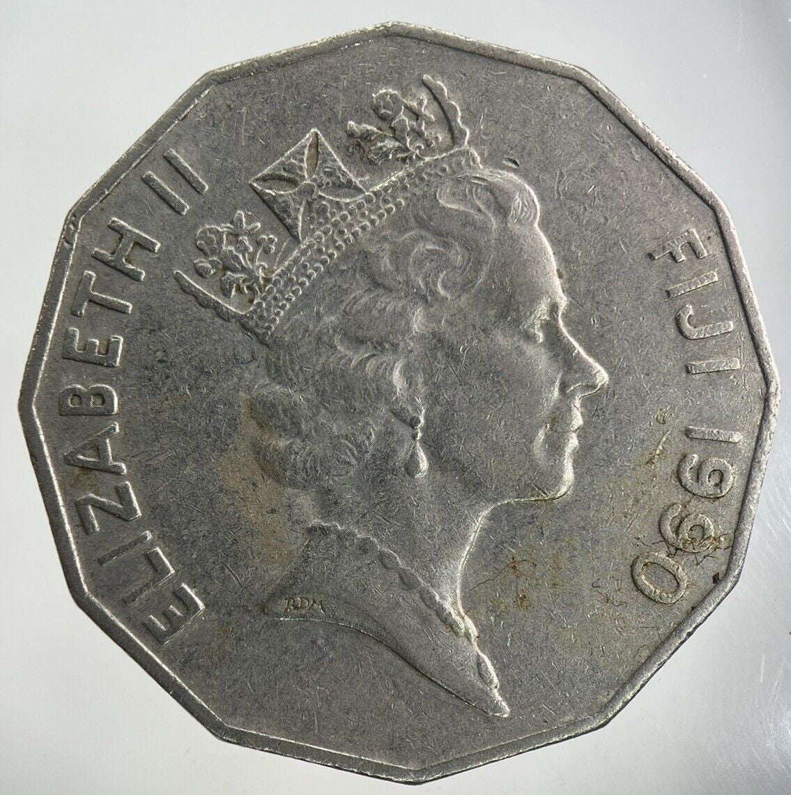 1990 Fiji 50 Cents Coin | Fine Collectable Grade