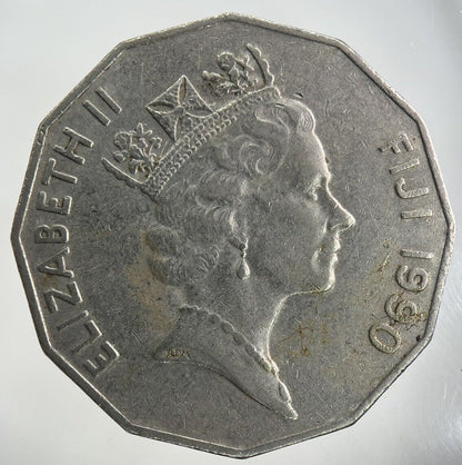 1990 Fiji 50 Cents Coin | Fine Collectable Grade