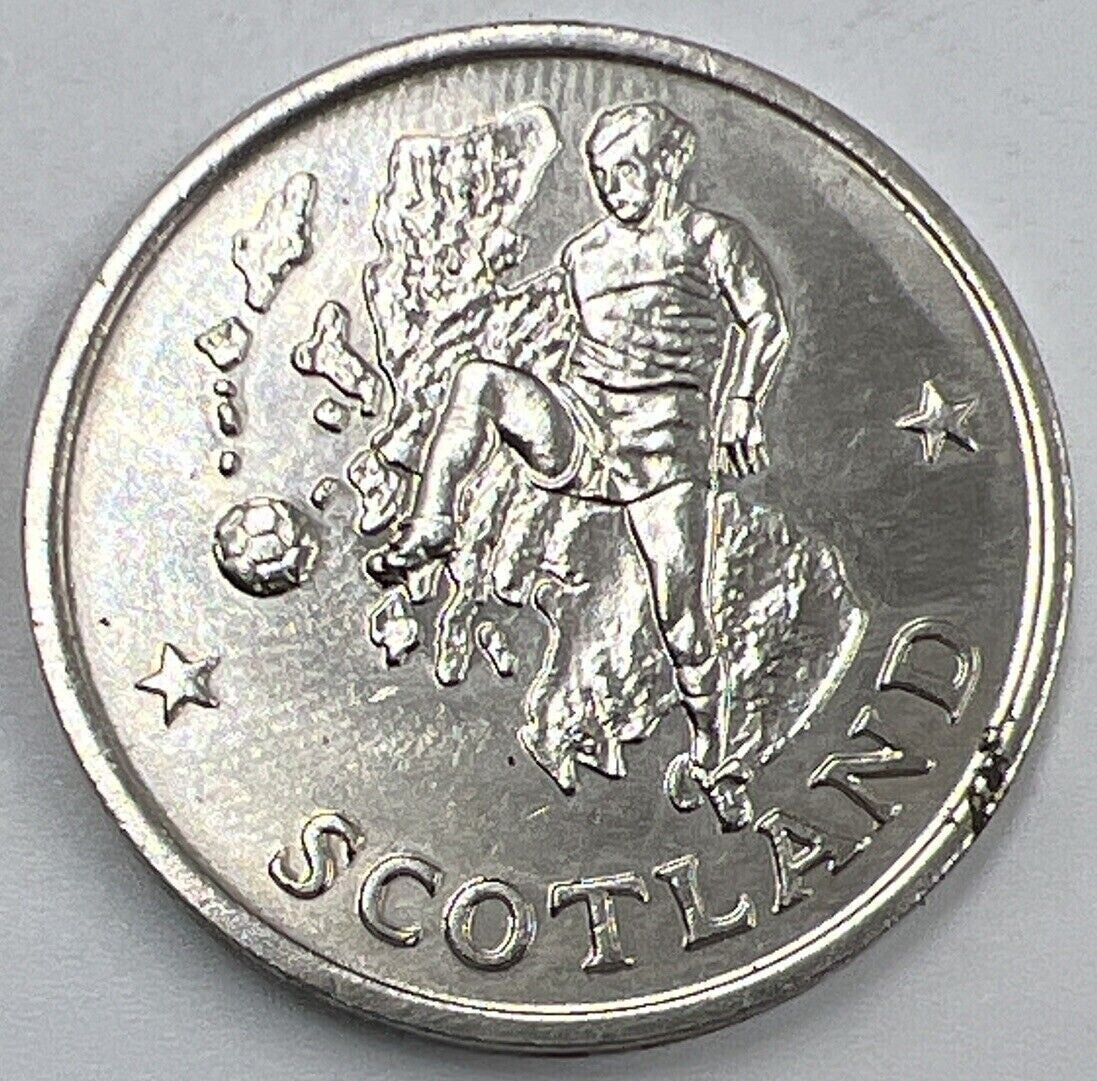 1990 Scotland Football World Cup Token Coin | Fine Collectable Grade | a1529