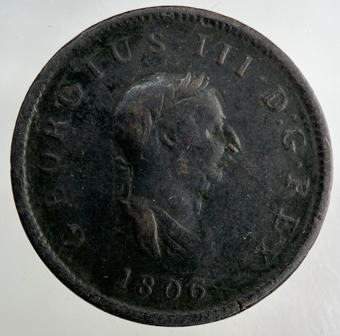 1806 George III 3rd Half-Penny Coin | Fine Collectable Grade