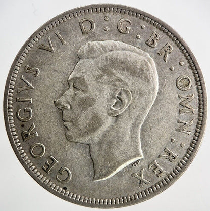 1943 George VI Half - Crown Silver Coin | Fine Collectable Grade