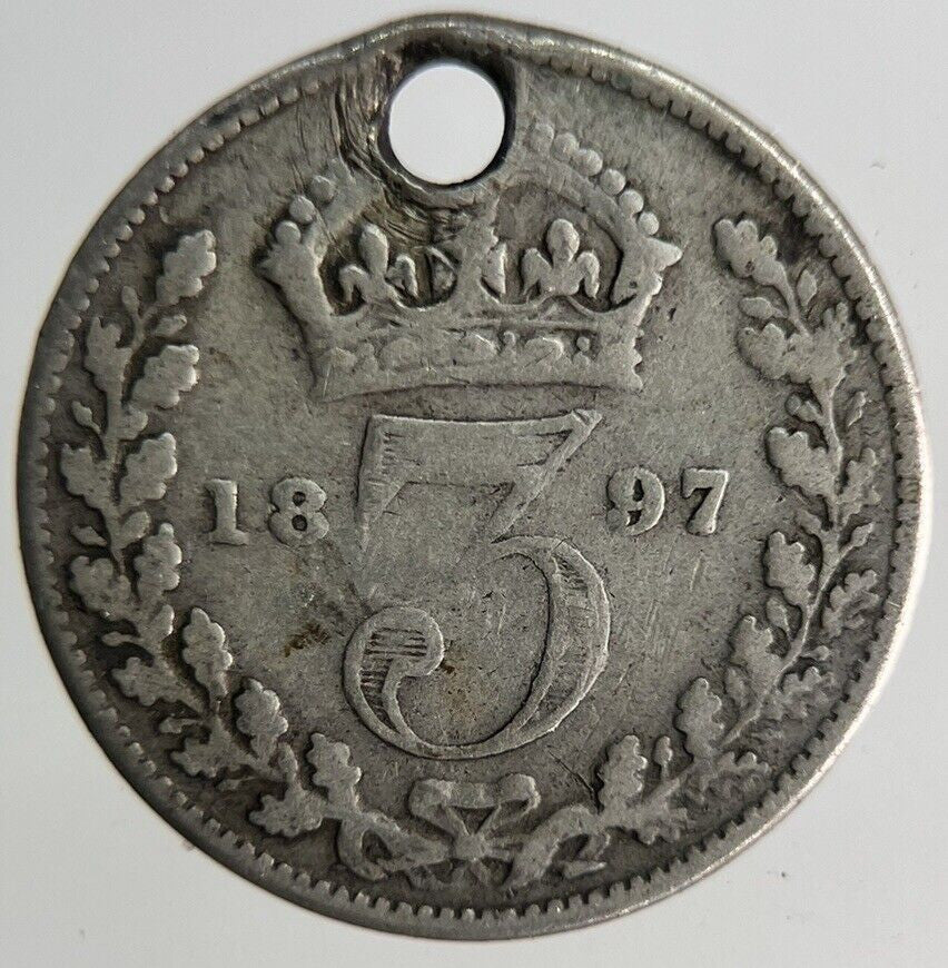 1897 Victoria Threepence Silver Coin | Collectable Grade