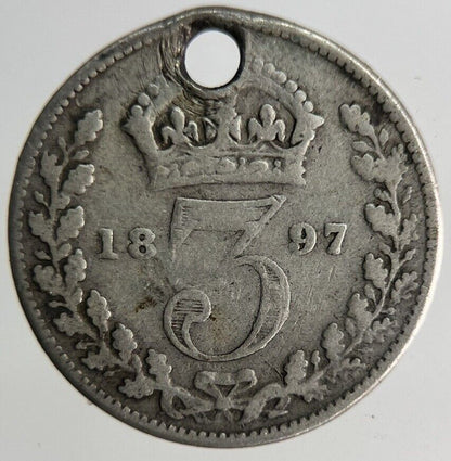 1897 Victoria Threepence Silver Coin | Collectable Grade