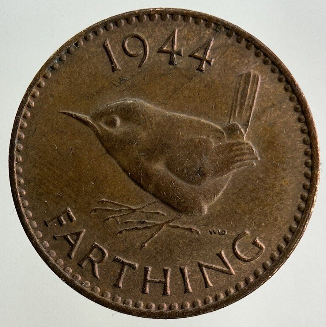 1944 George VI Wren Farthing Coin | Very High Grade